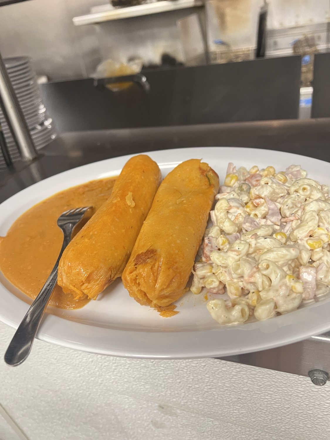 Tamales preparados en Asadero Los Corrales